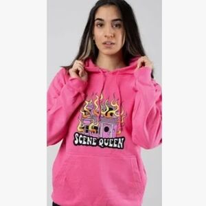 Scene Queen CP Burning House Graphic Unisex Size XL Casual Cozy Music